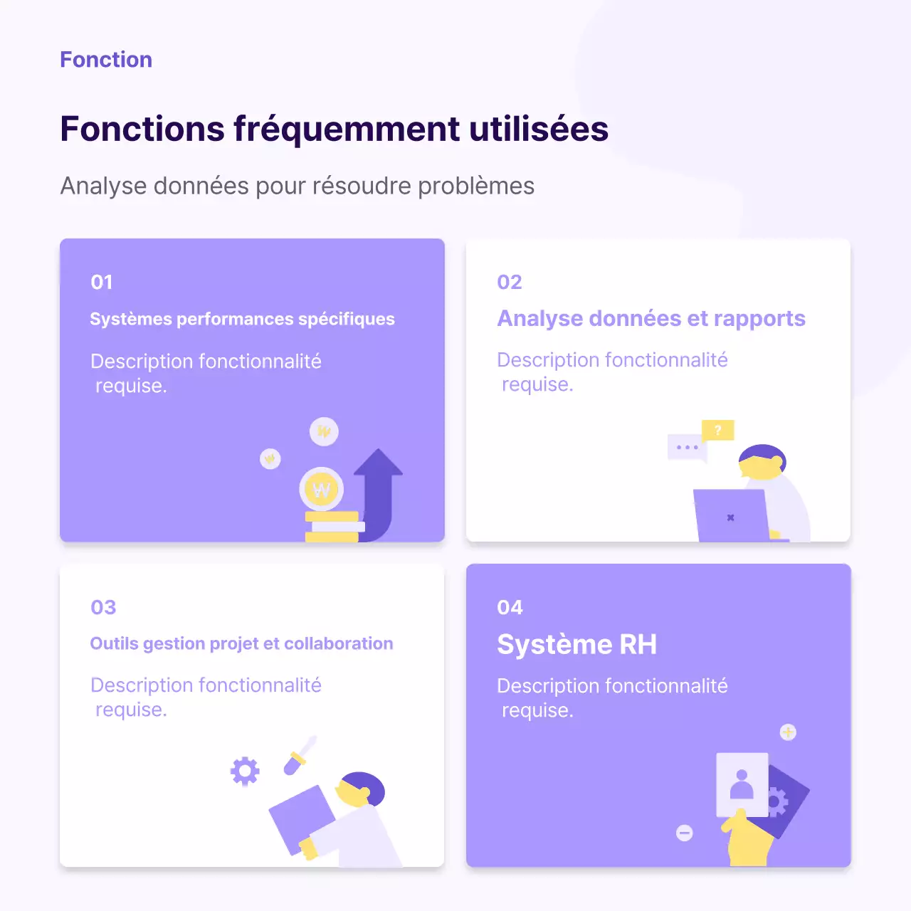 Une simple lettre de partenariat jaune et violette