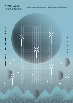 Lichtblauw minimalistisch leesevenement