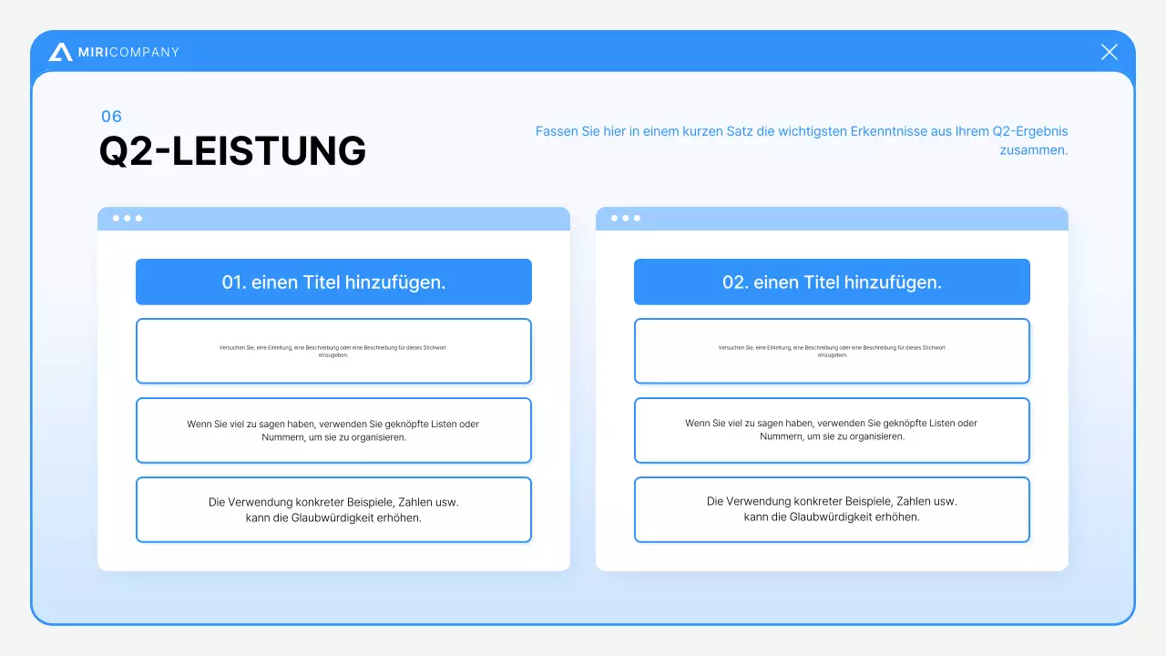 Analyse der blauen modernen Berichte