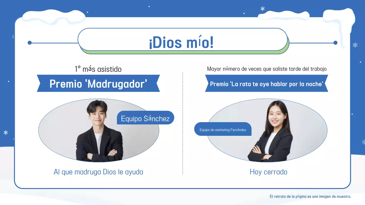 Un anuncio de fin de año azul y rosa