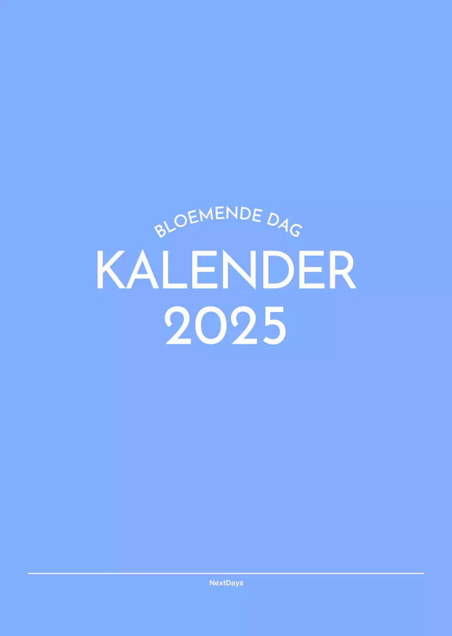 Photo goal tracker kalender met een vleugje blauw