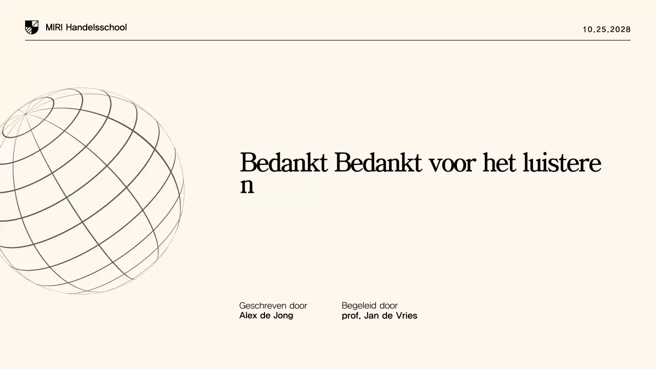 Beige moderne scriptiepresentatie