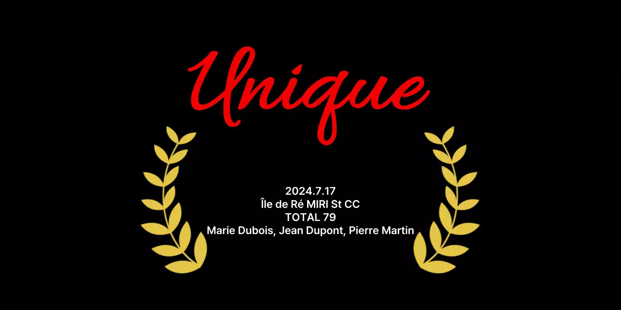 Plaques de golf de luxe