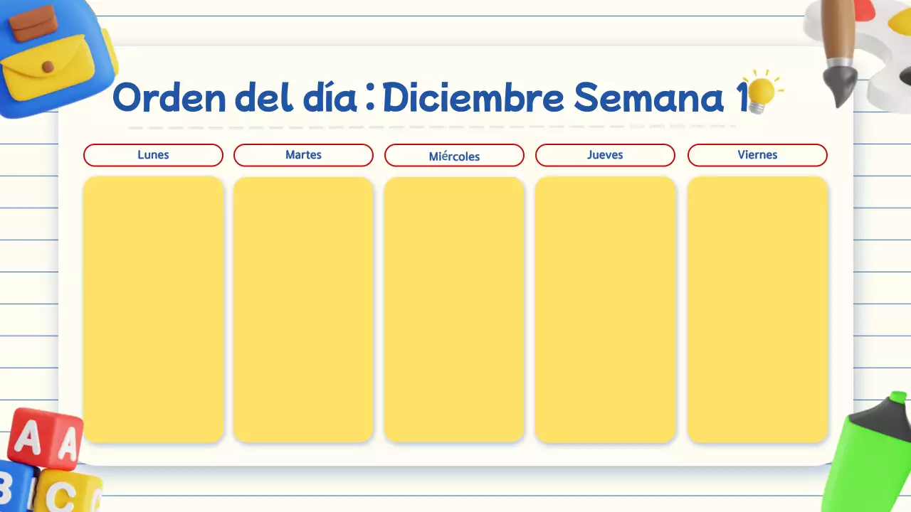 simple beige 3d education class agenda presentation