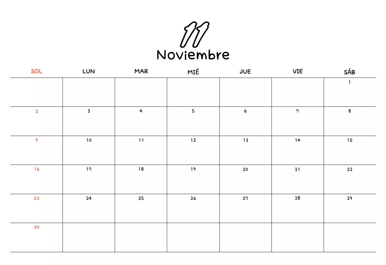 Calendario amarillo de Año Nuevo