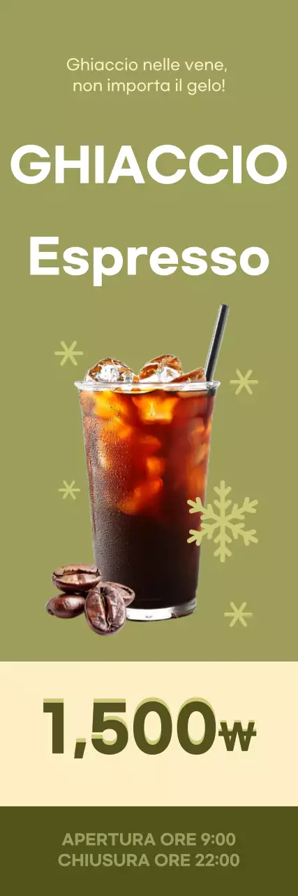 Annuncio di caffè semplice beige