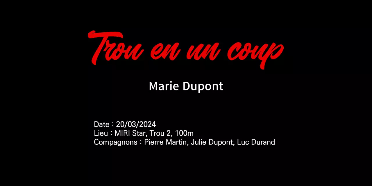 Plaque de golf simple