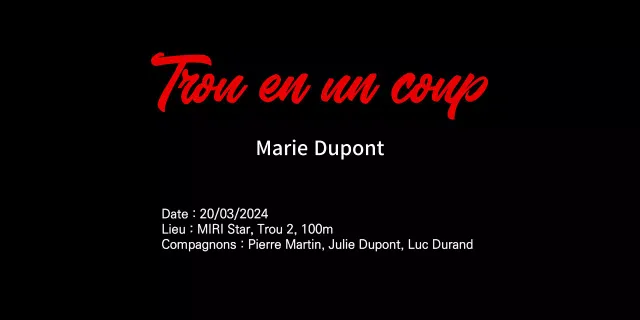 Plaque de golf simple