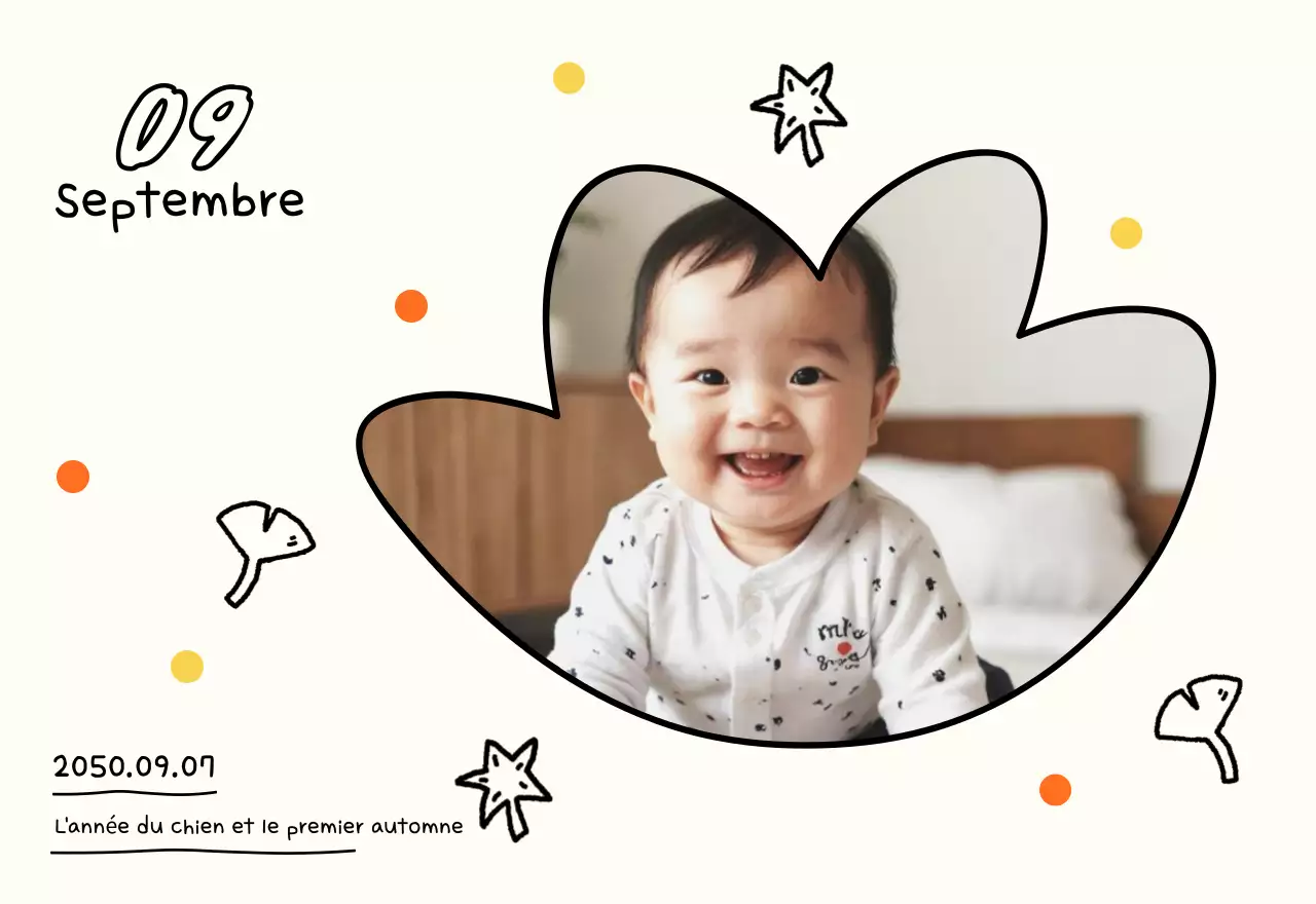 Calendrier jaune du Nouvel An