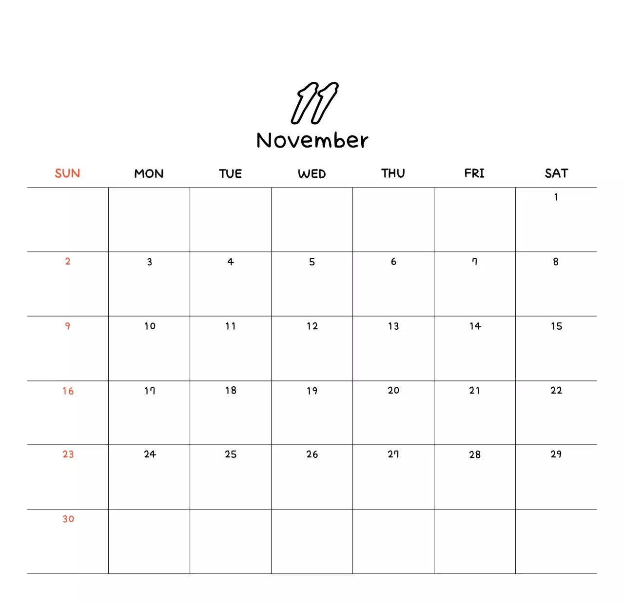 Kalender Tahun Baru berwarna putih yang nyaman