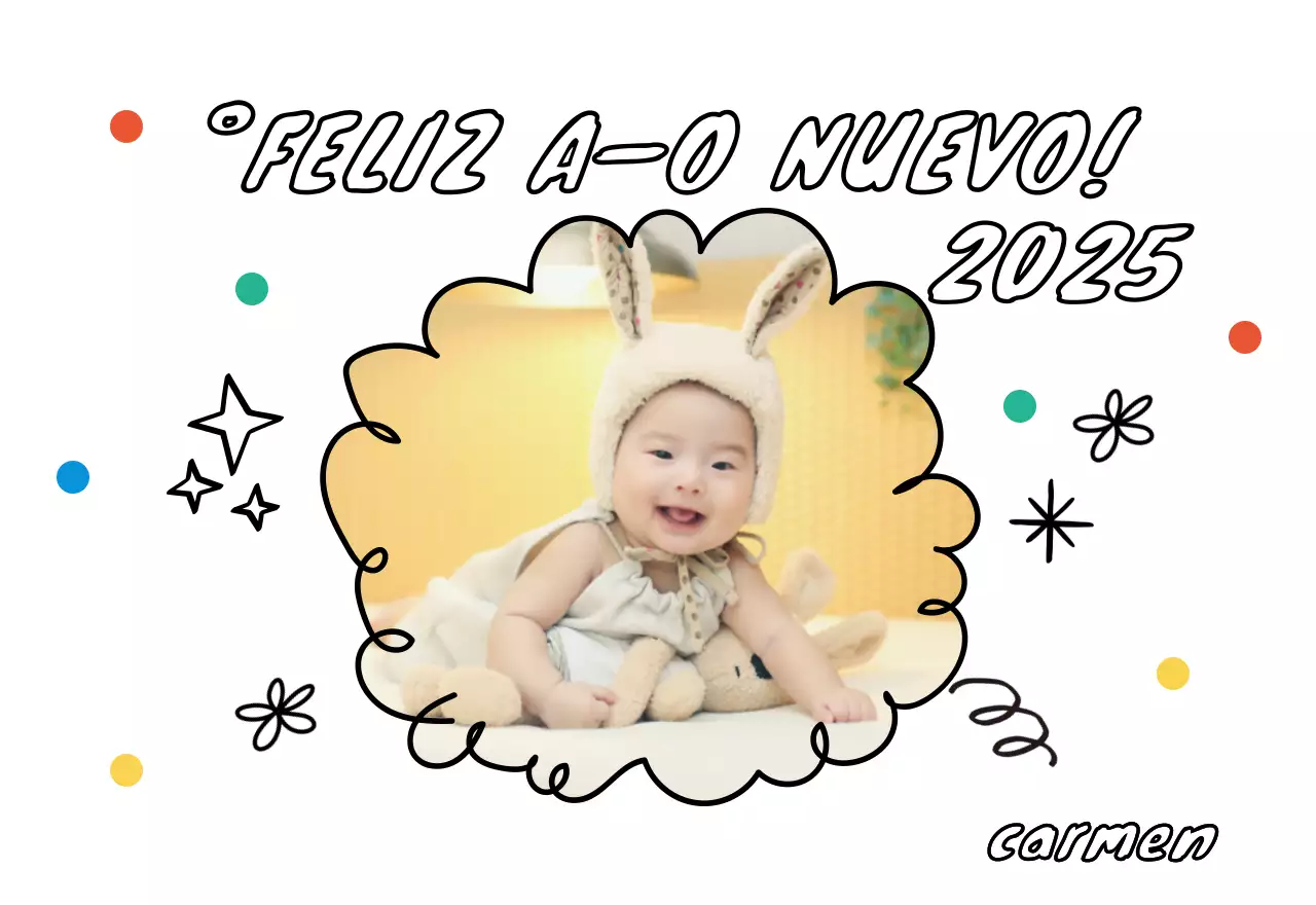 Calendario amarillo de Año Nuevo