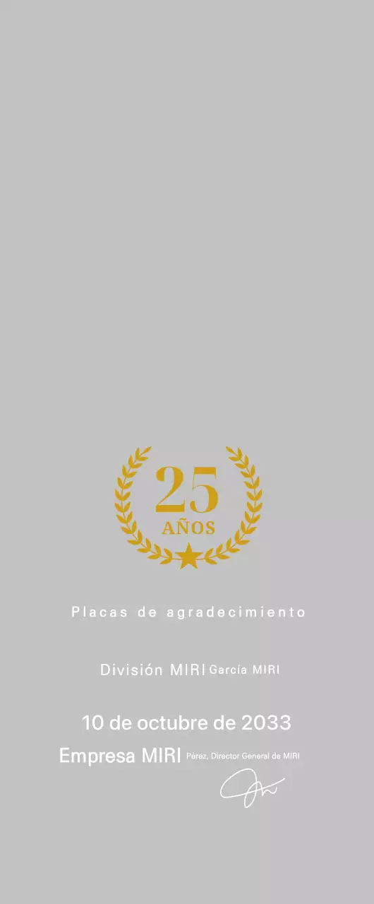 Placa de agradecimiento