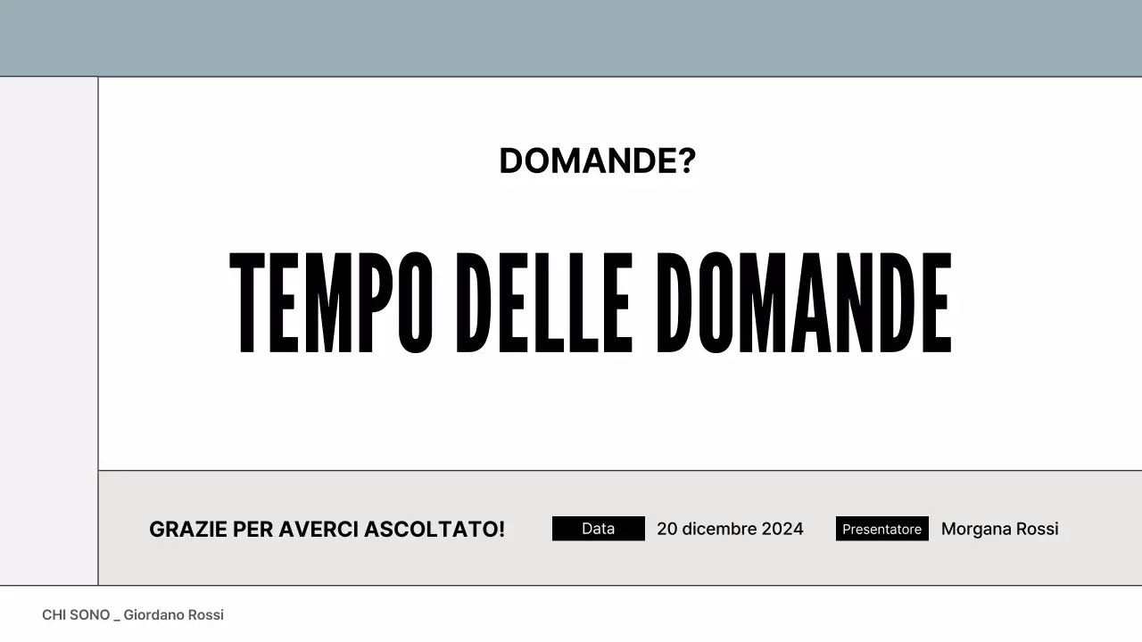 portfolio di profilo moderno grigio blu