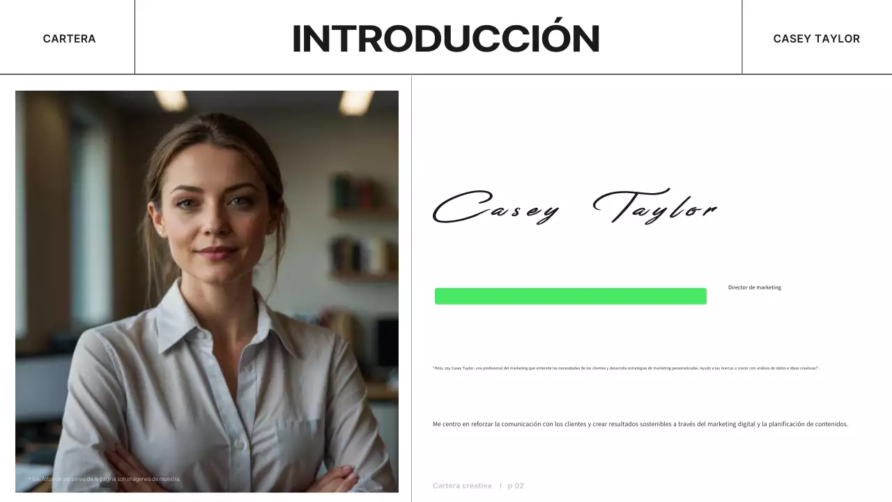 cartera de productos green modern marketing