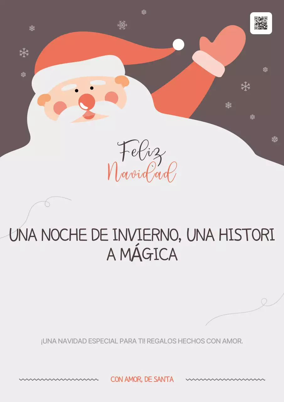 Acogedora postal navideña marrón