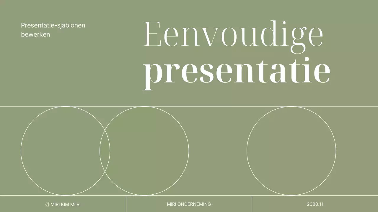 Khaki eenvoudige presentatiedocumentatie