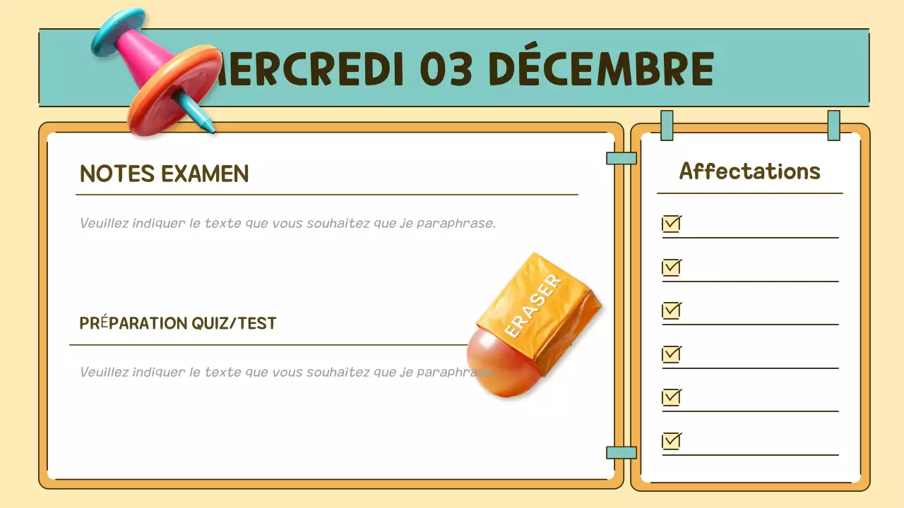 agenda de classe pop orange et vert