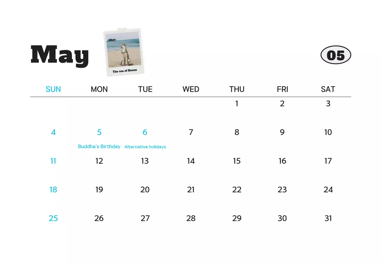 Kalender foto hewan peliharaan putih bersih