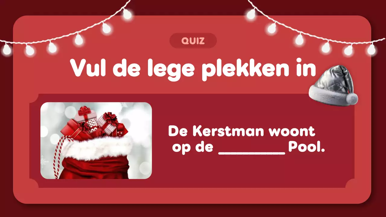 rood trendy kerst quiz layout