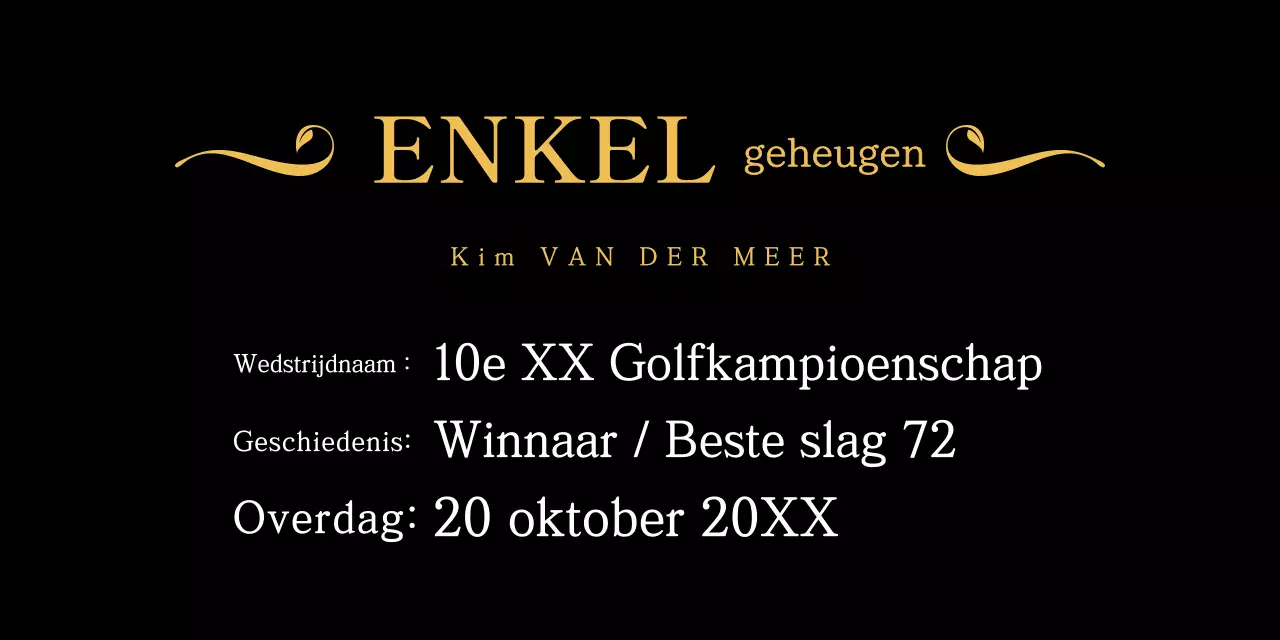 Gold Classic Golf Plaquette