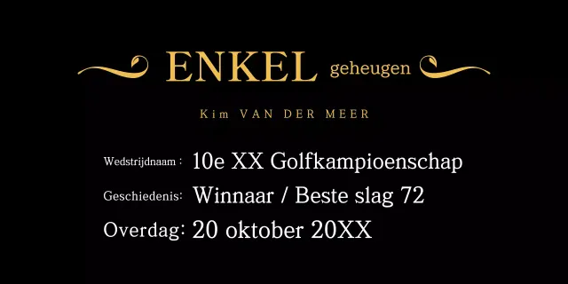 Gold Classic Golf Plaquette