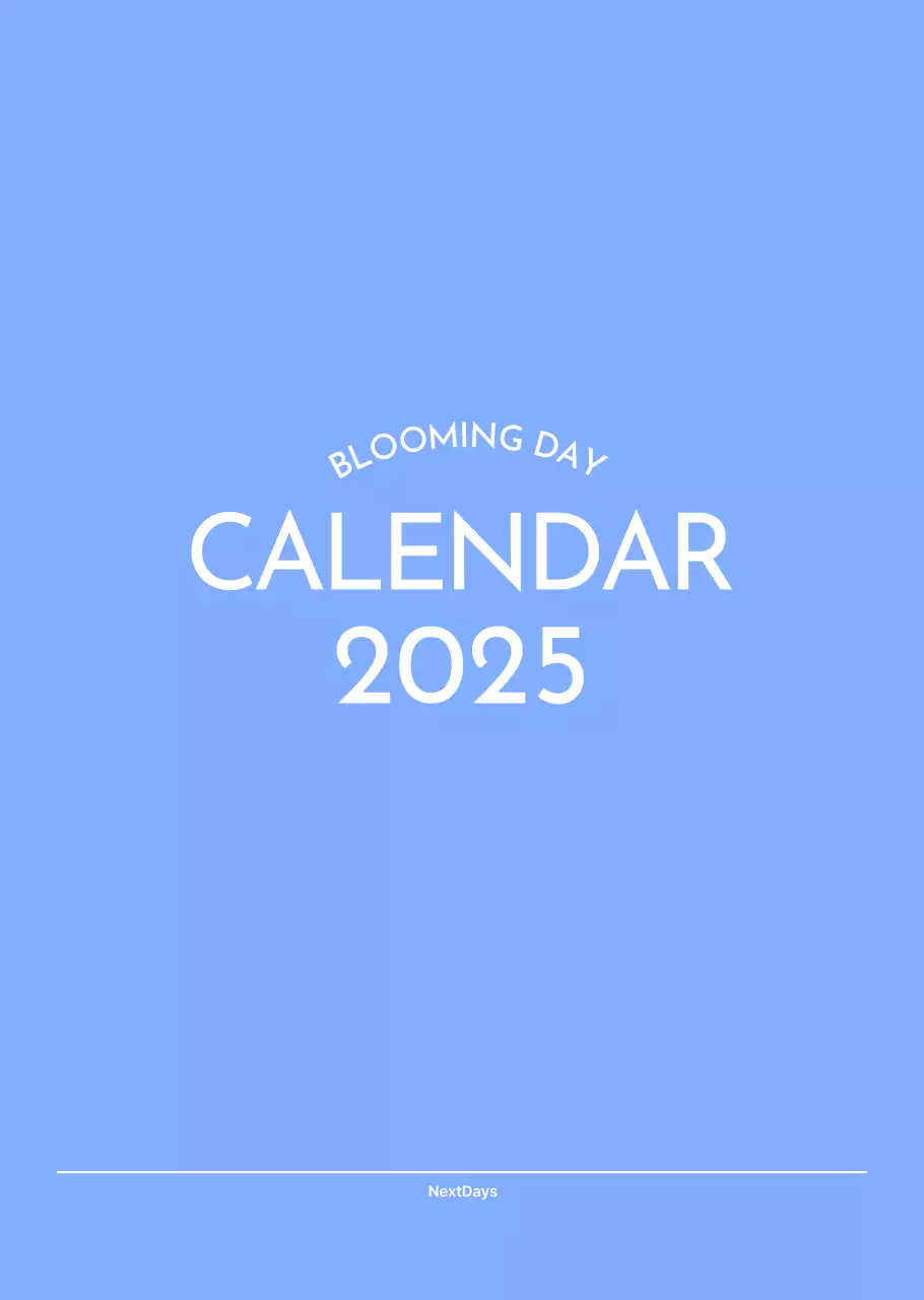 Kalender pelacak sasaran foto dengan percikan warna biru