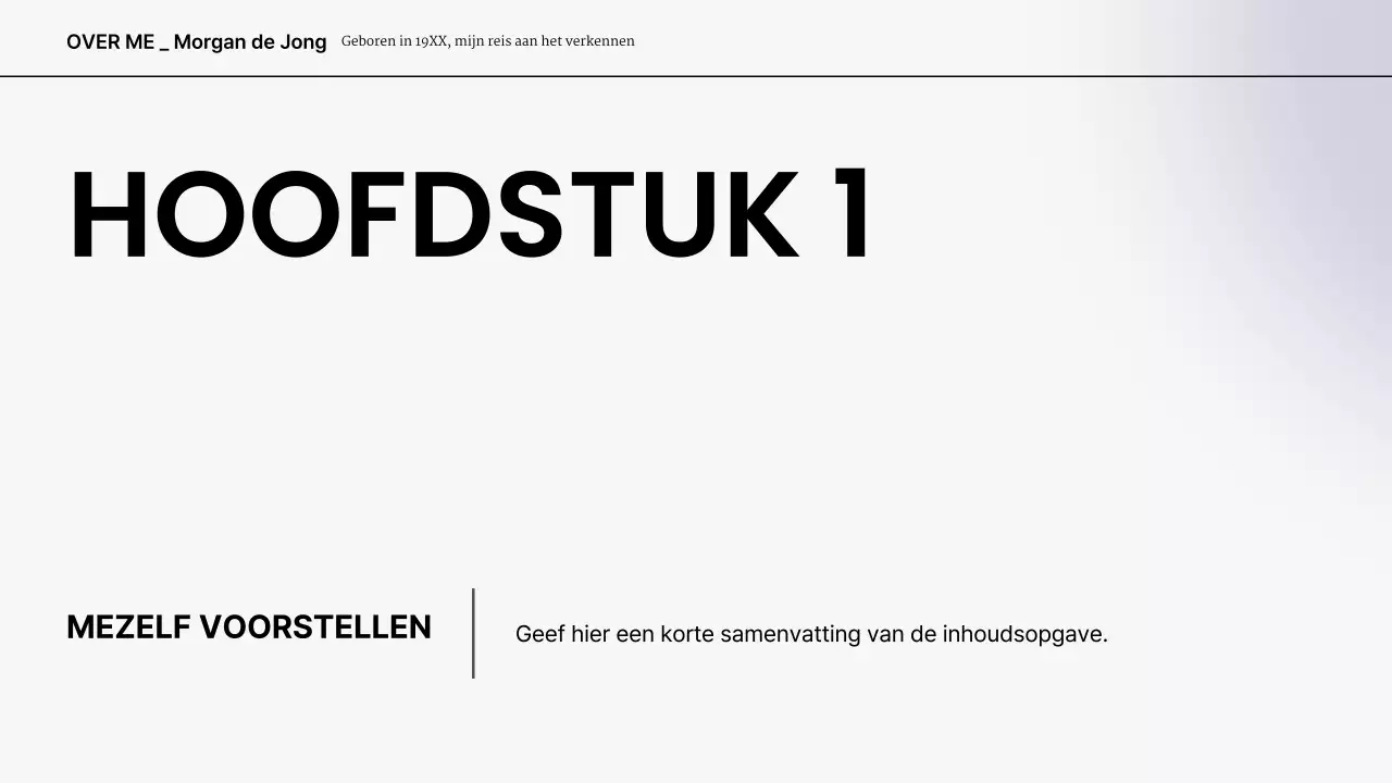 grijs wit modern presentatie portfolio