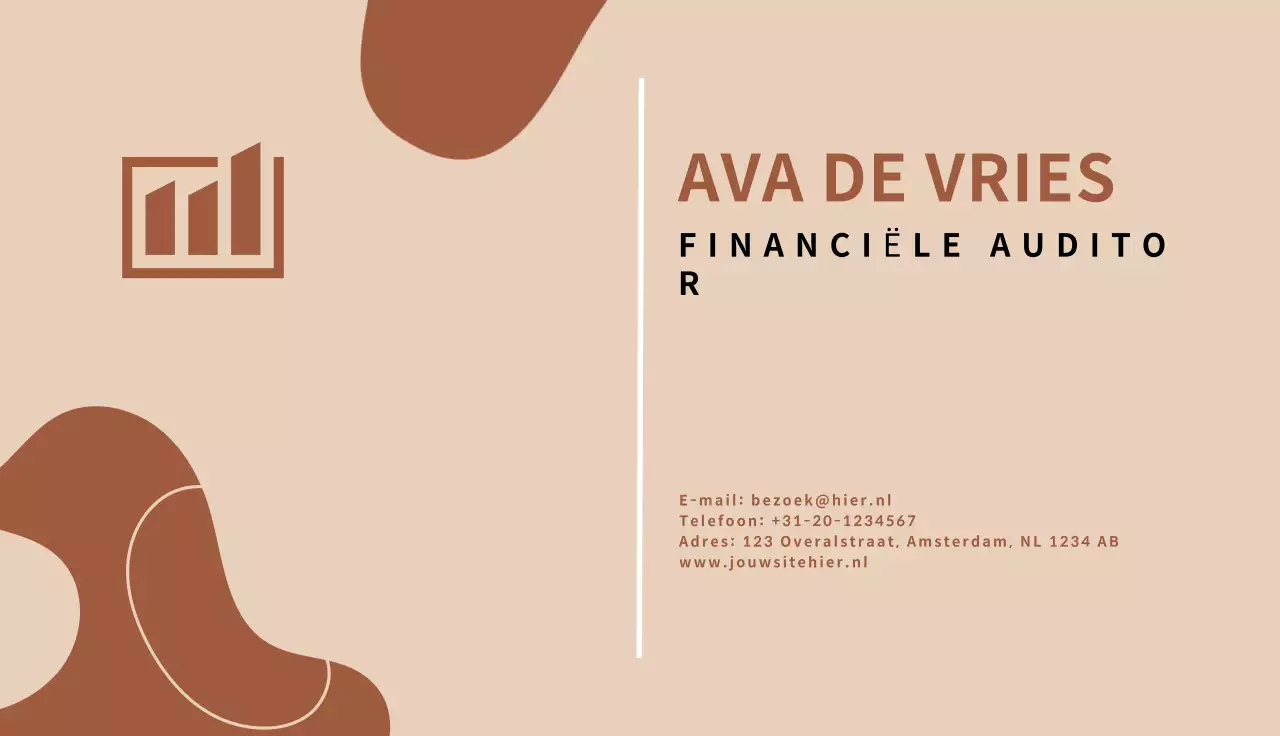 beige professioneel visitekaartje