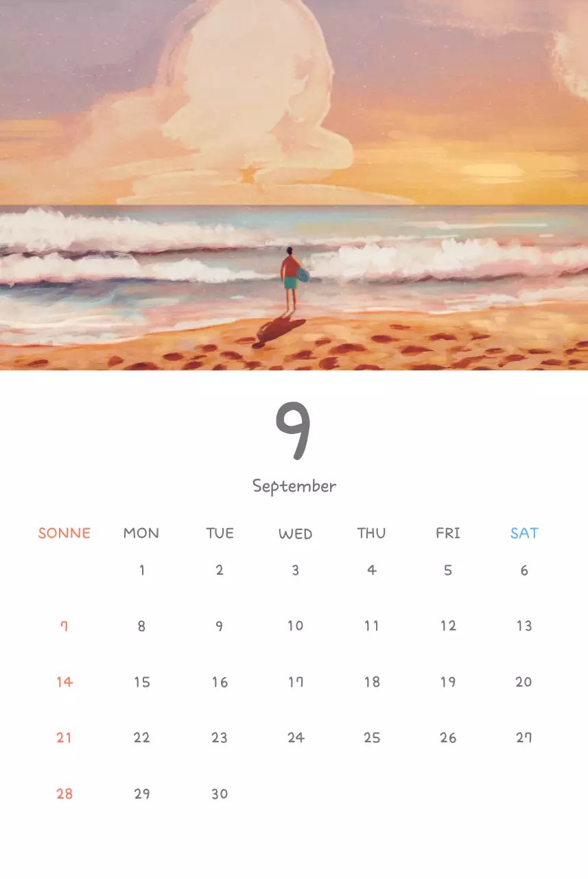 Niedliche Kalender mit knuffigen Illustrationen