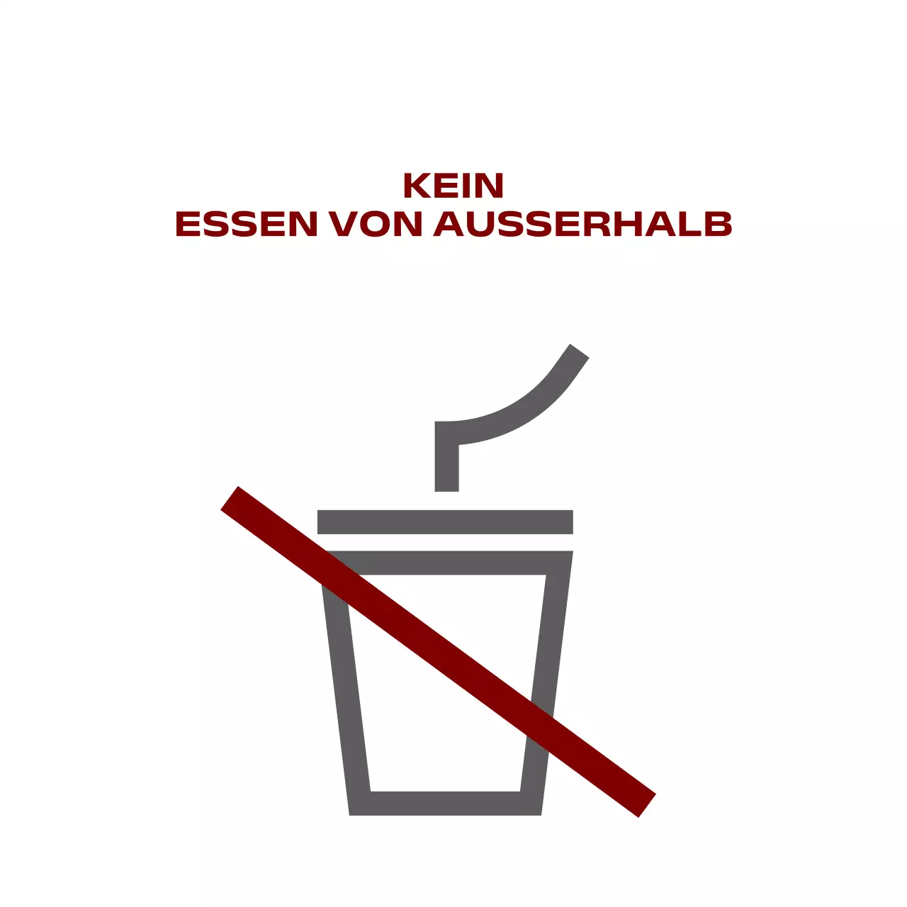 Rote moderne Parkverbotsschilder