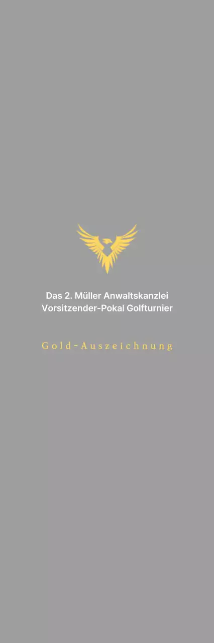 Hübsche Golfturnier-Plakette mit einem Adler