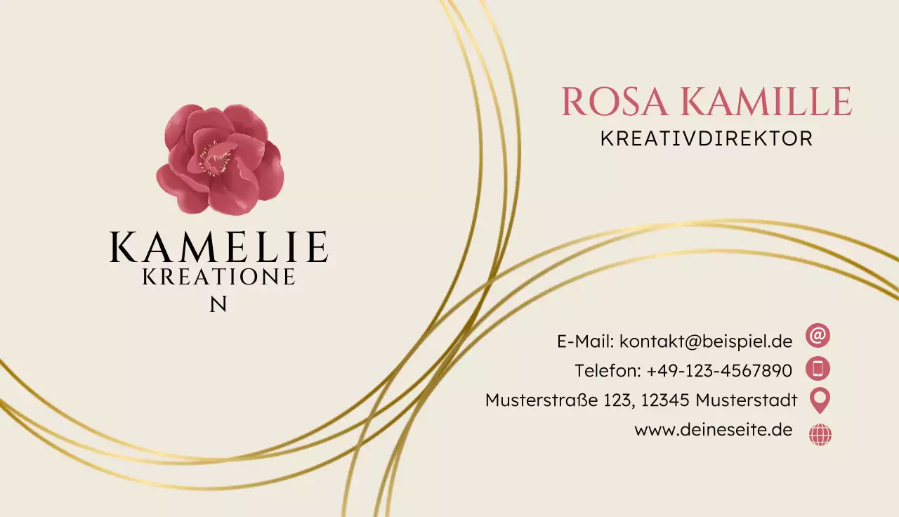 beige elegante Visitenkarte