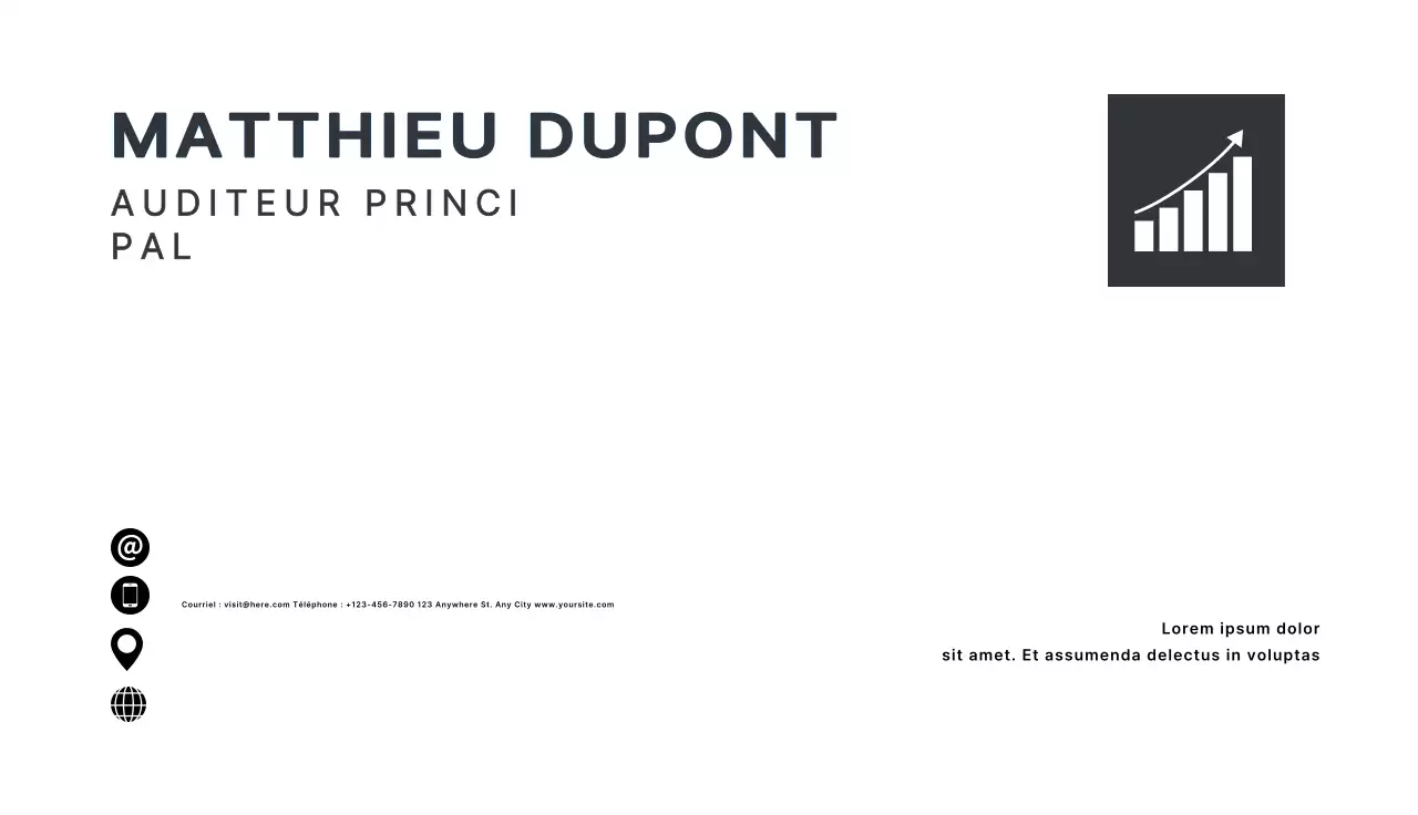 carte de visite minimaliste blanche