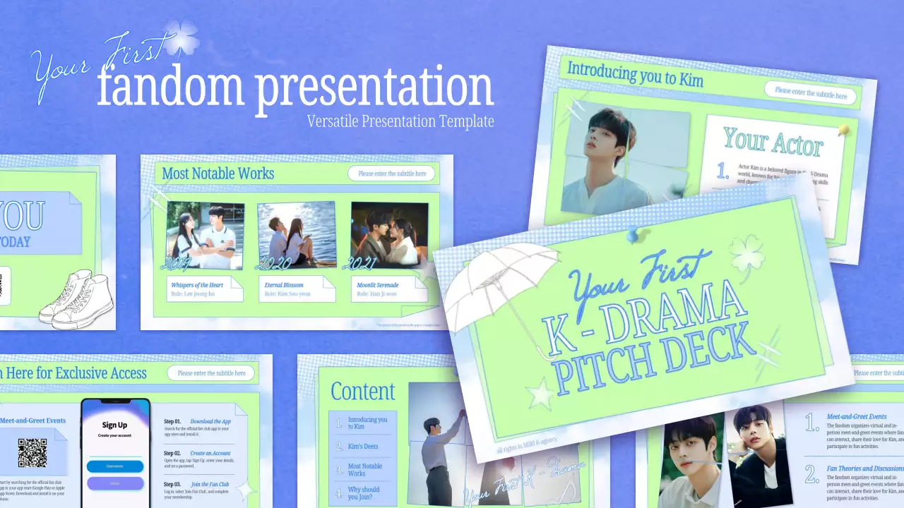 Blue Trendy K-Drama Presentation