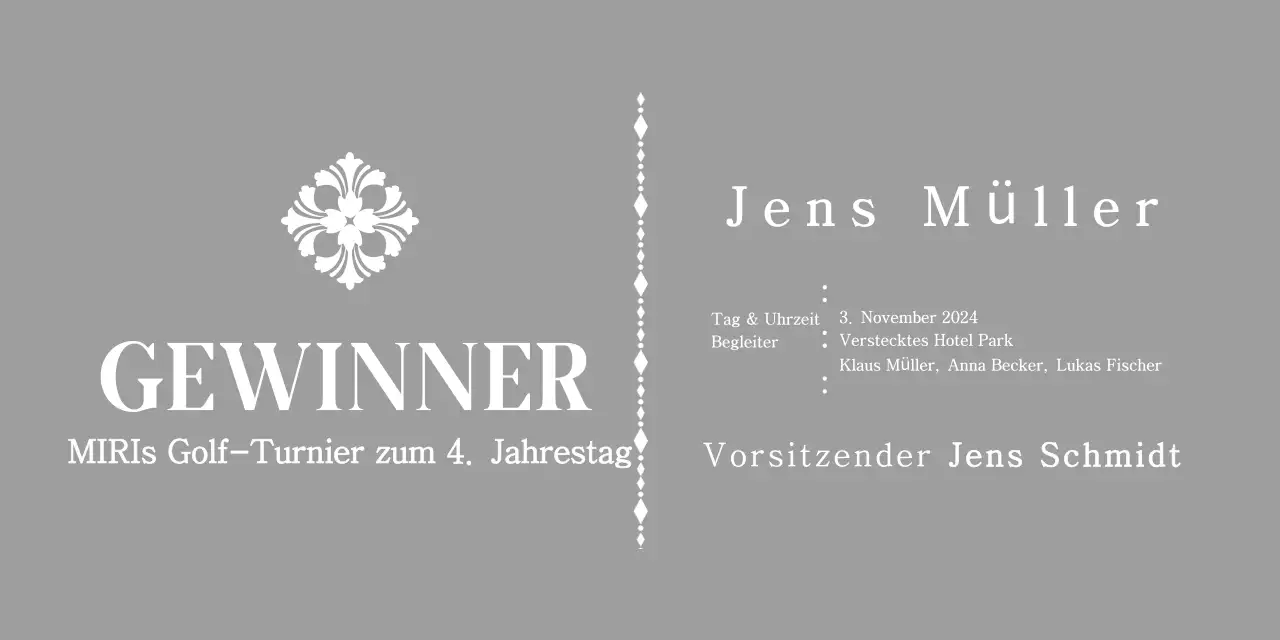 Klassische Auftragstafel mit Muster