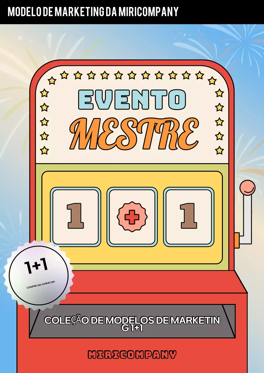 Evento promocional laranja retro