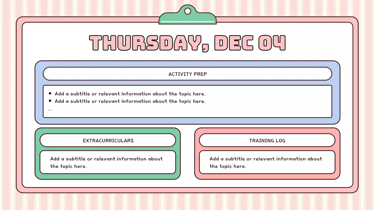 Pink Minimal Class Agenda Presentation