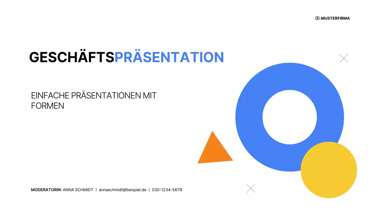 Ein einfacher Geschäftsplan in Weiß