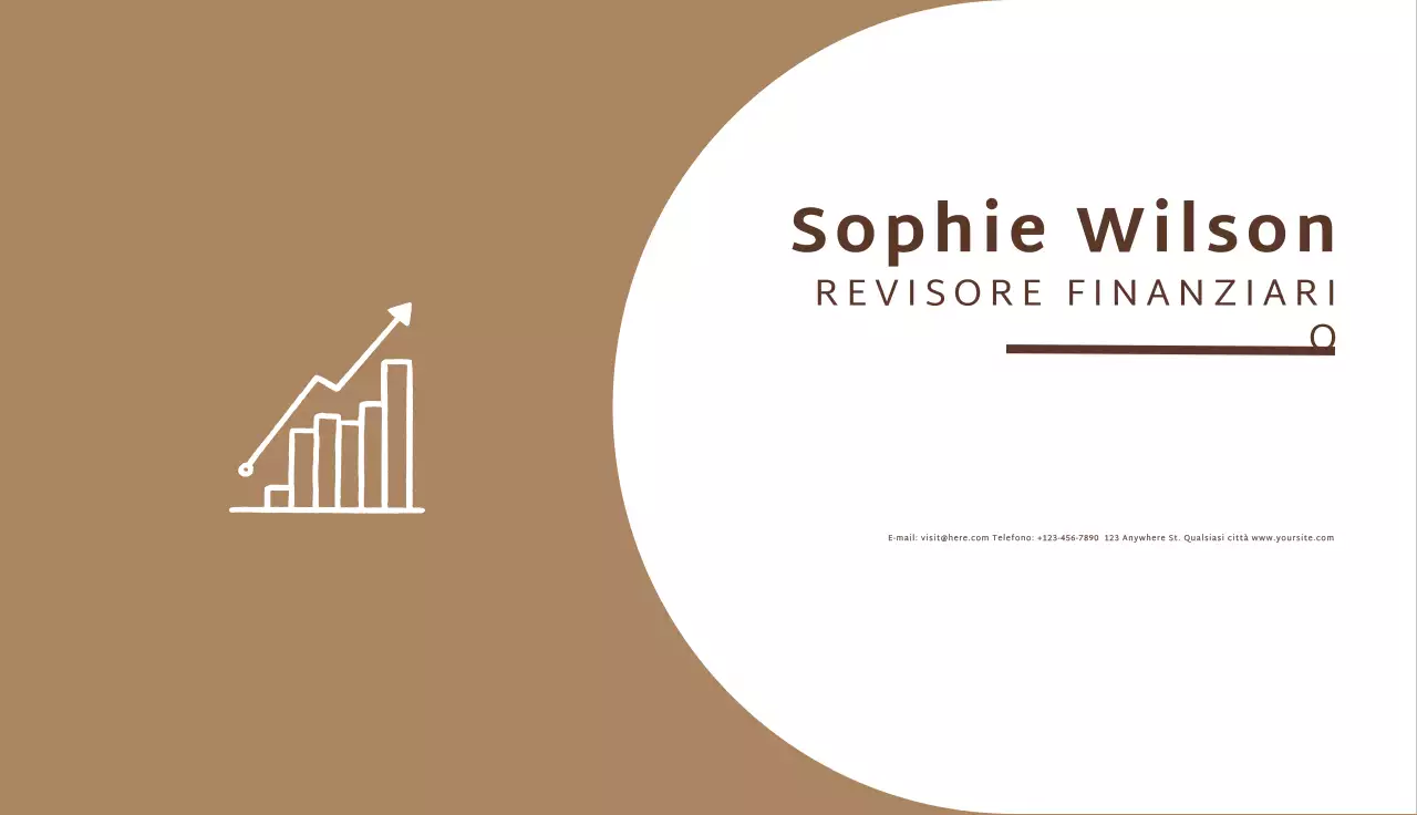 biglietto da visita minimal marrone