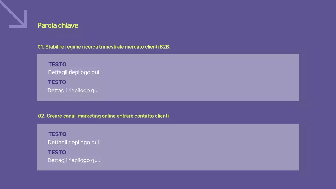 Pianificazione di un piano aziendale Bora Modern