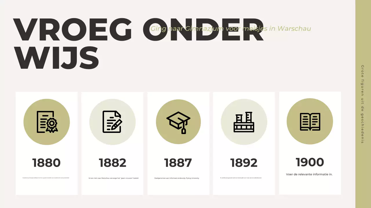 grijze klassieke geschiedenis presentatie