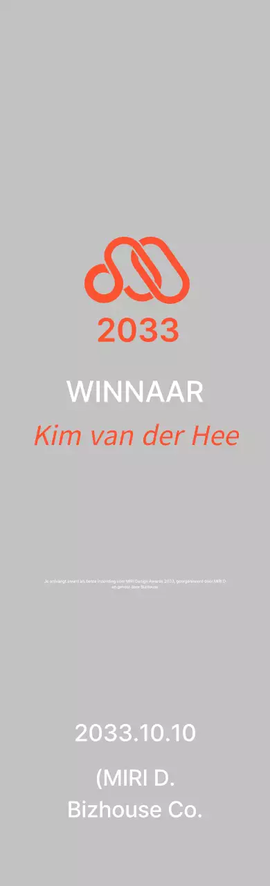 Grijs eenvoudig prijscertificaat