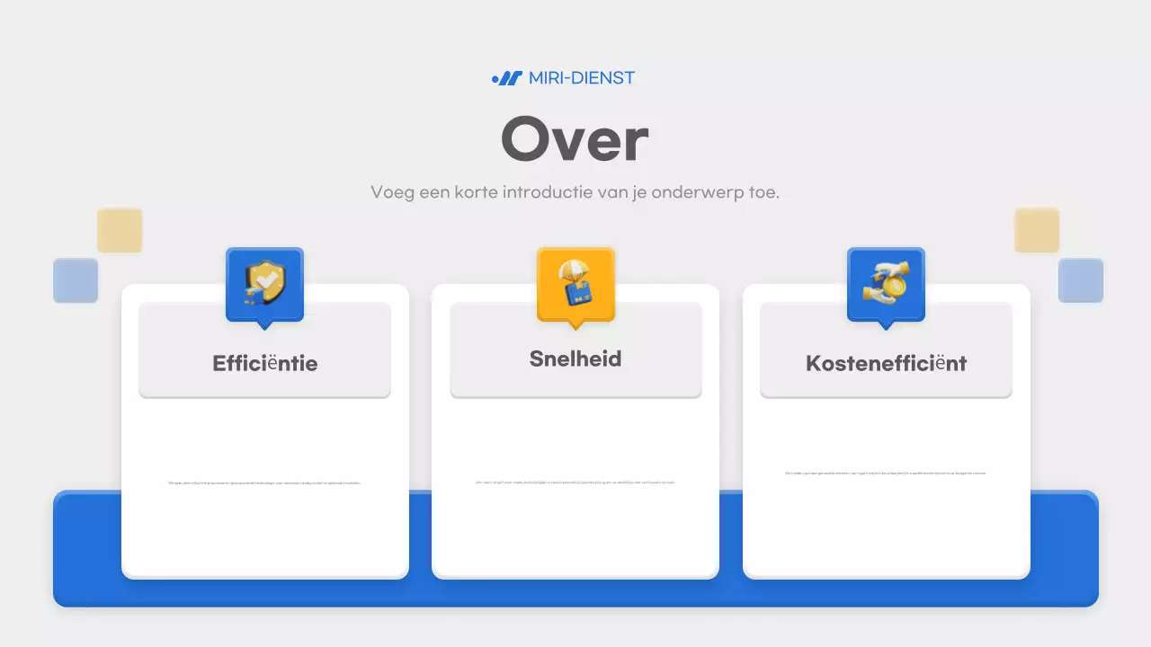 blauw modern leveringsbericht