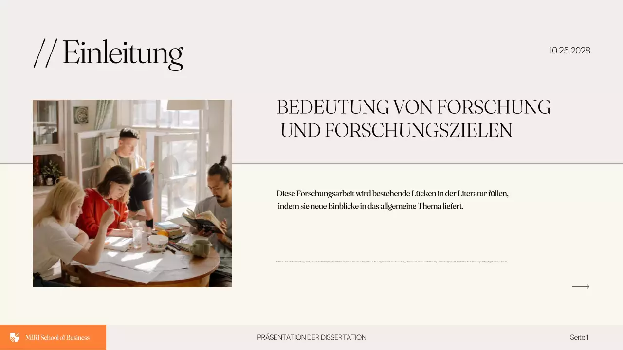 Beige Modern Educational Thesis Präsentation