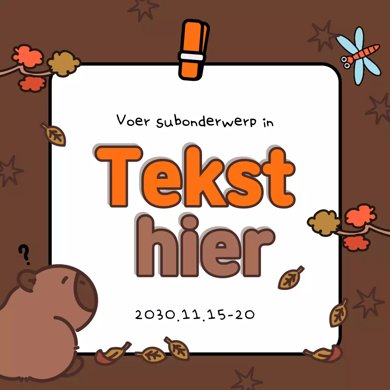 Herfsttooi in bruin en oranje