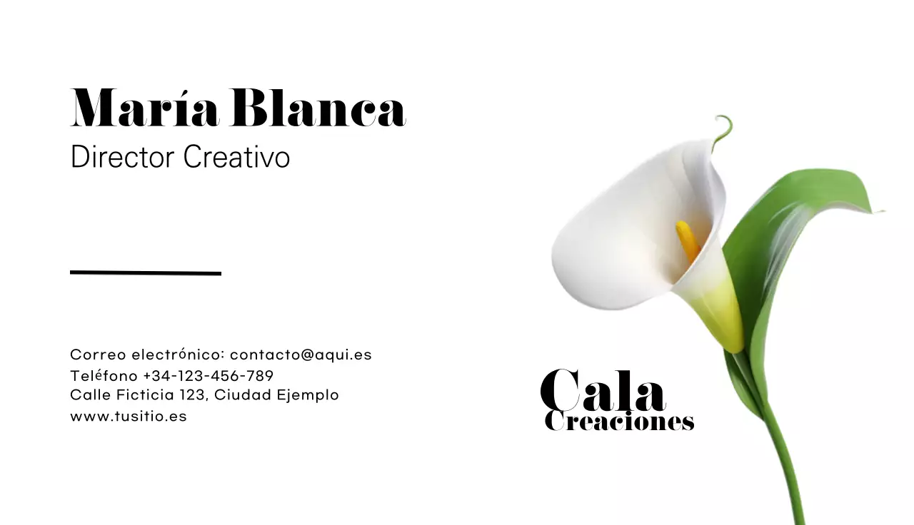 tarjeta de visita elegante blanca