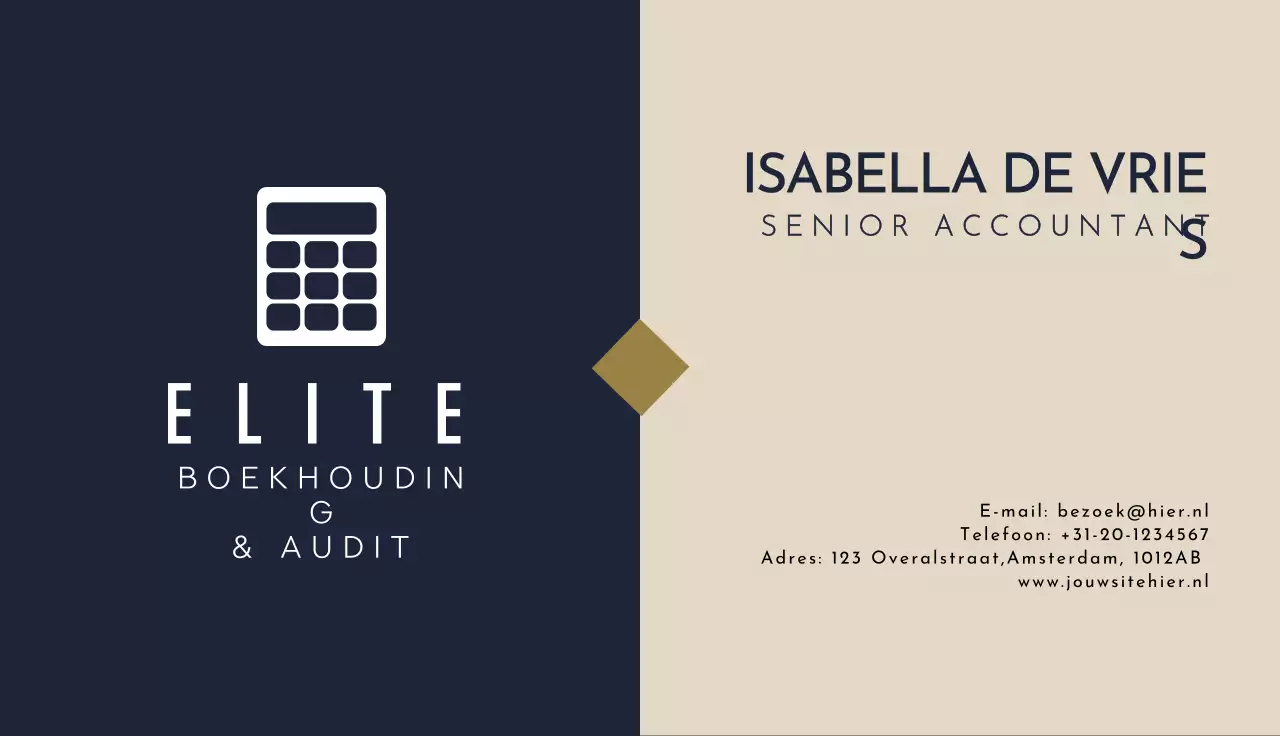 marine modern boekhouding visitekaartje