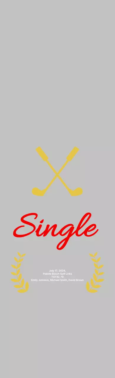 Plakat Golf Sederhana