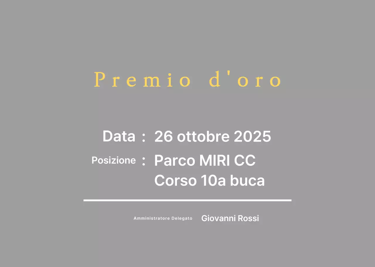 Targhe evento predefinite