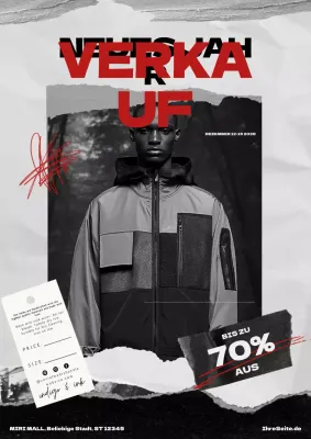 rote moderne Verkaufsanzeige